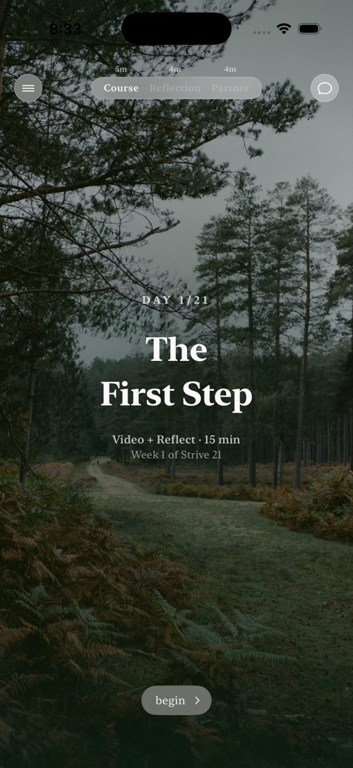 The day opens in the Camino app