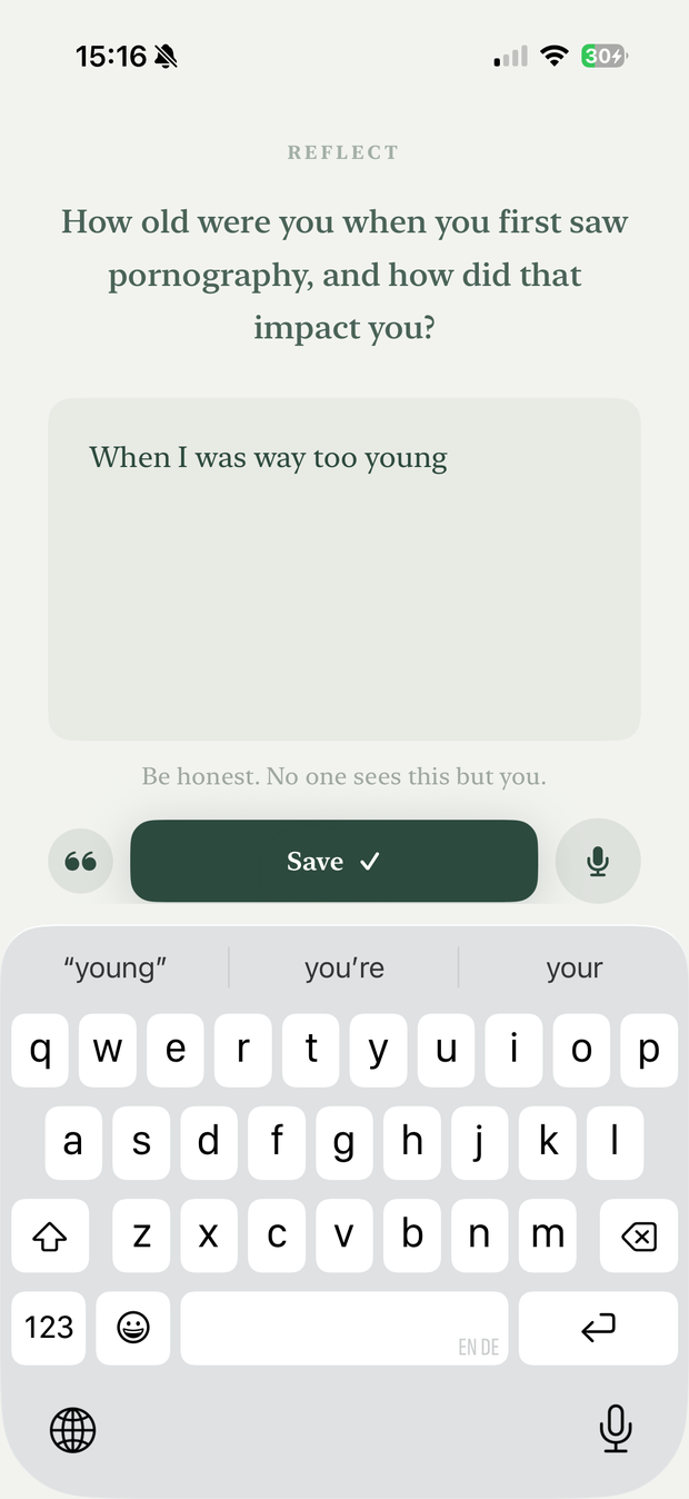 Reflection in the Camino app